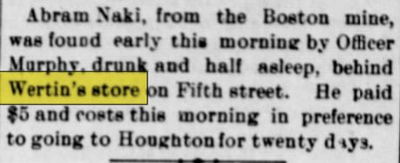 Wertins - Jan 1897 Article